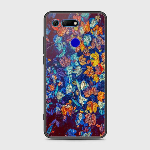 Huawei Honor View 20 Cover - Floral Series 2 - HQ Ultra Shine Premium Infinity Glass Soft Silicon Borders Case