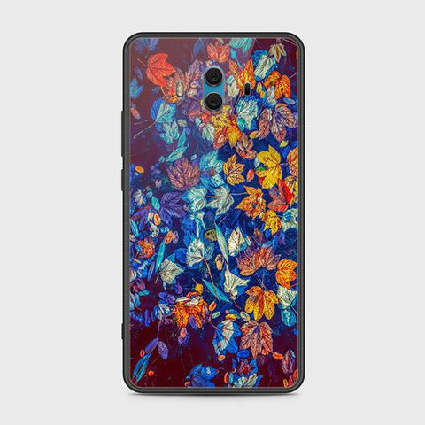 Huawei Mate 10 Cover - Floral Series 2 - HQ Ultra Shine Premium Infinity Glass Soft Silicon Borders Case