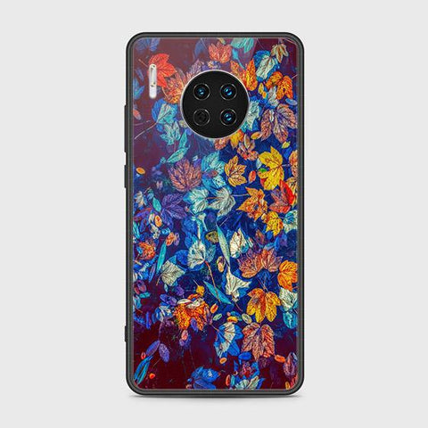 Huawei Mate 30 Cover - Floral Series 2 - HQ Ultra Shine Premium Infinity Glass Soft Silicon Borders Case