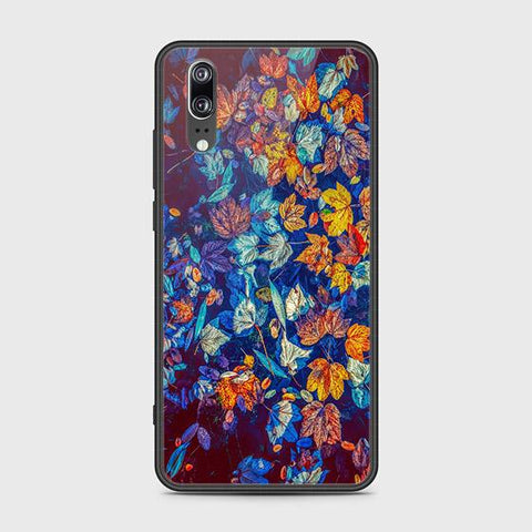 Huawei P20 Cover - Floral Series 2 - HQ Ultra Shine Premium Infinity Glass Soft Silicon Borders Case g10