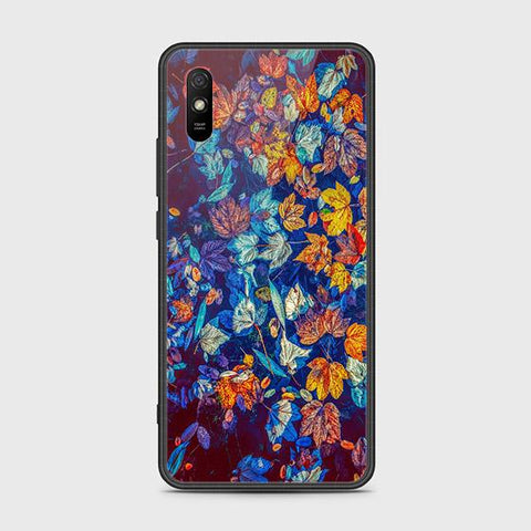 Xiaomi Redmi 9i Cover - Floral Series 2 - HQ Ultra Shine Premium Infinity Glass Soft Silicon Borders Case