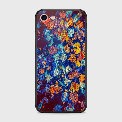 iPhone 8 / 7 Cover - Floral Series 2 - HQ Ultra Shine Premium Infinity Glass Soft Silicon Borders Case