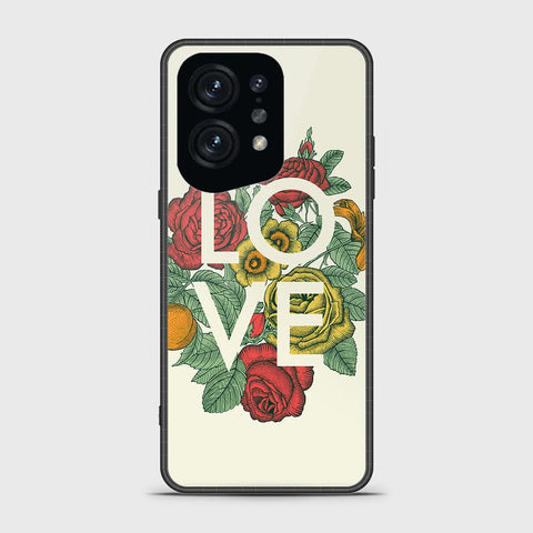 Oppo Find X5 Cover - Floral Series 2 - HQ Ultra Shine Premium Infinity Glass Soft Silicon Borders Case