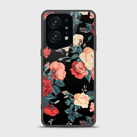 Oppo Find X5 Pro Cover - Floral Series 2 - HQ Ultra Shine Premium Infinity Glass Soft Silicon Borders Case