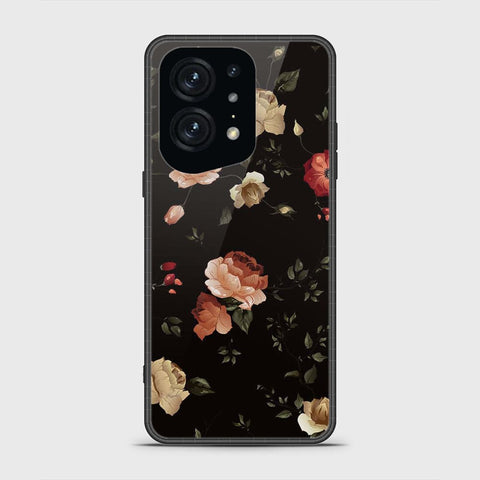 Oppo Find X5 Pro Cover - Floral Series 2 - HQ Ultra Shine Premium Infinity Glass Soft Silicon Borders Case