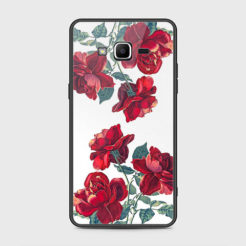 Samsung Galaxy Grand Prime Cover- Floral Series 2 - HQ Ultra Shine Premium Infinity Glass Soft Silicon Borders Case