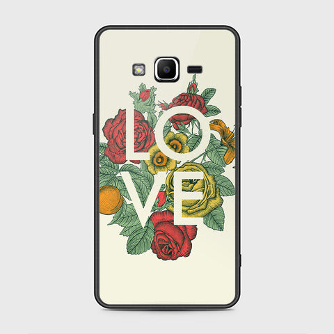 Samsung Galaxy Grand Prime Cover- Floral Series 2 - HQ Ultra Shine Premium Infinity Glass Soft Silicon Borders Case