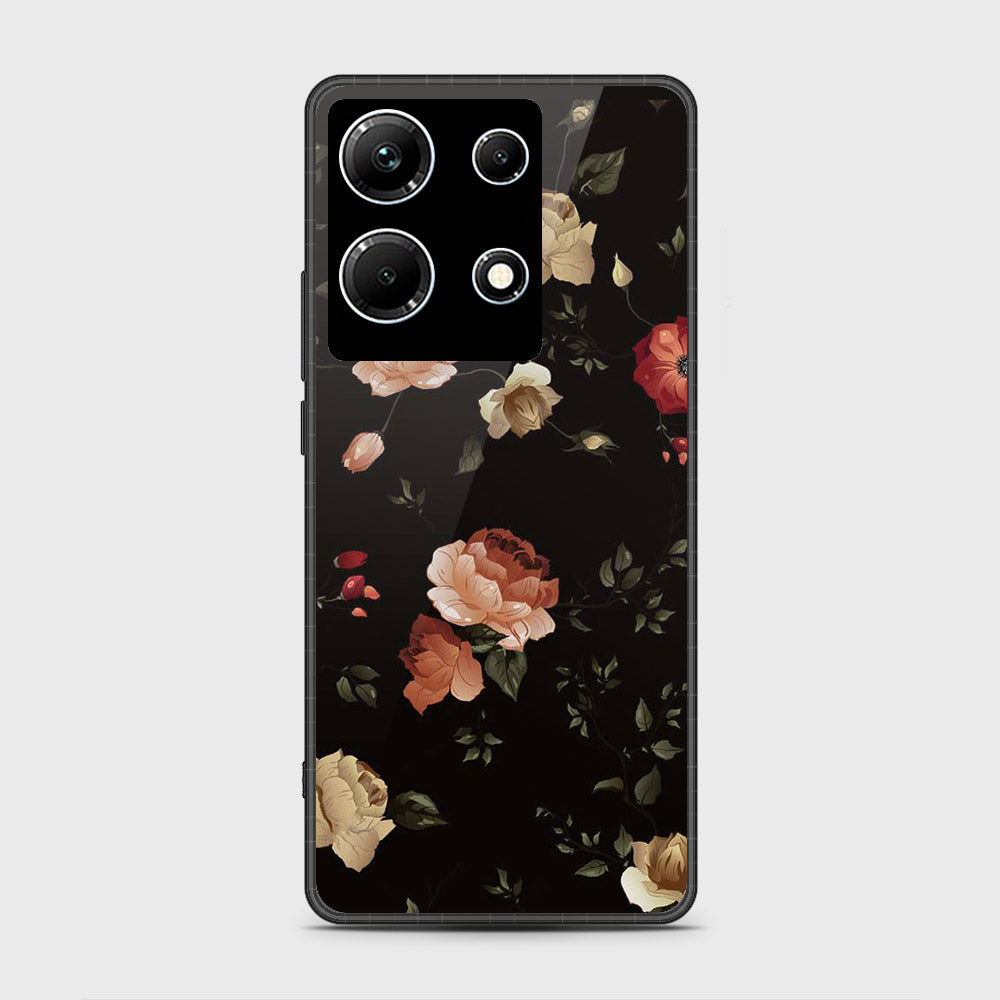 Infinix Note 30 Cover- Floral Series 2 - HQ Ultra Shine Premium Infinity Glass Soft Silicon Borders Case (Fast Delivery)