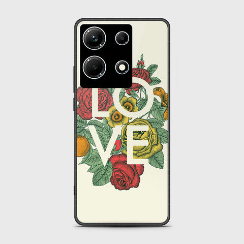 Infinix Note 30 VIP Cover- Floral Series 2 - HQ Ultra Shine Premium Infinity Glass Soft Silicon Borders Case