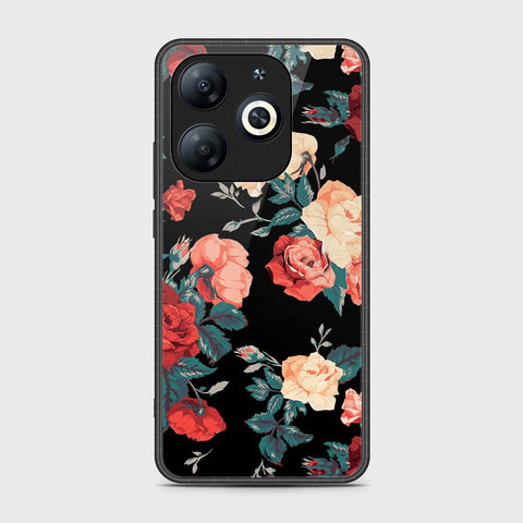 Tecno Pop 8 Cover- Floral Series 2 - HQ Ultra Shine Premium Infinity Glass Soft Silicon Borders Case