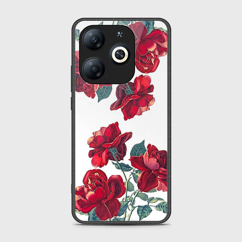 Tecno Pop 8 Cover- Floral Series 2 - HQ Ultra Shine Premium Infinity Glass Soft Silicon Borders Case