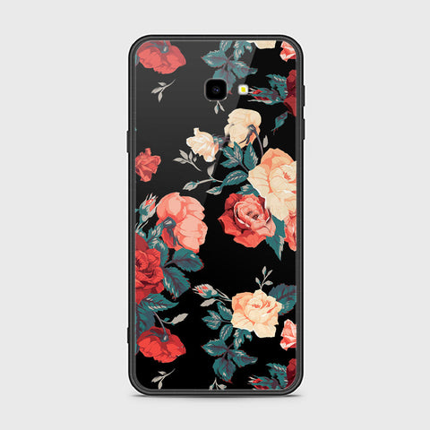 Samsung Galaxy J7 Prime Cover- Floral Series 2 - HQ Ultra Shine Premium Infinity Glass Soft Silicon Borders Case