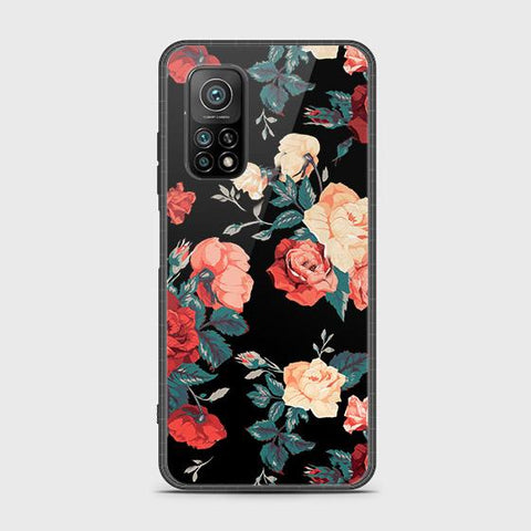 Xiaomi Mi 10T Pro Cover - Floral Series 2 - HQ Ultra Shine Premium Infinity Glass Soft Silicon Borders Case