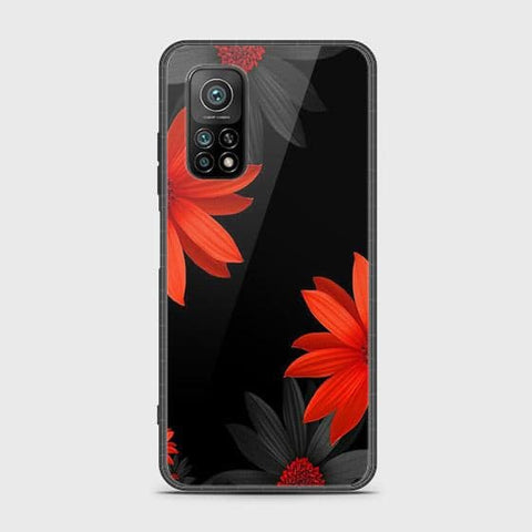 Xiaomi Mi 10T Pro Cover - Floral Series 2 - HQ Ultra Shine Premium Infinity Glass Soft Silicon Borders Case