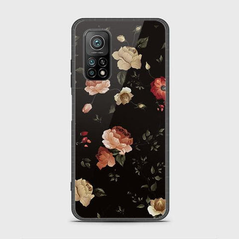 Xiaomi Mi 10T Pro Cover - Floral Series 2 - HQ Ultra Shine Premium Infinity Glass Soft Silicon Borders Case