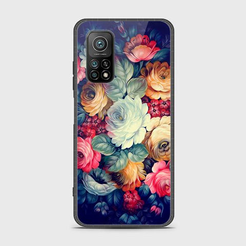 Xiaomi Mi 10T Pro Cover - Floral Series 2 - HQ Ultra Shine Premium Infinity Glass Soft Silicon Borders Case