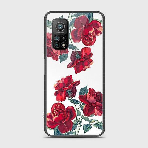 Xiaomi Mi 10T Pro Cover - Floral Series 2 - HQ Ultra Shine Premium Infinity Glass Soft Silicon Borders Case