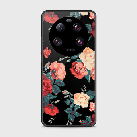 Xiaomi 13 Ultra Cover- Floral Series 2 - HQ Ultra Shine Premium Infinity Glass Soft Silicon Borders Case