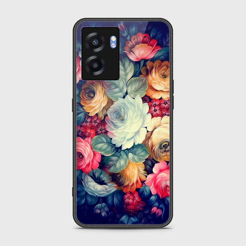 Oppo A77 5G Cover- Floral Series 2 - HQ Ultra Shine Premium Infinity Glass Soft Silicon Borders Case