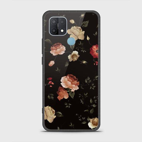 Oppo A35 Cover- Floral Series 2 - HQ Ultra Shine Premium Infinity Glass Soft Silicon Borders Case