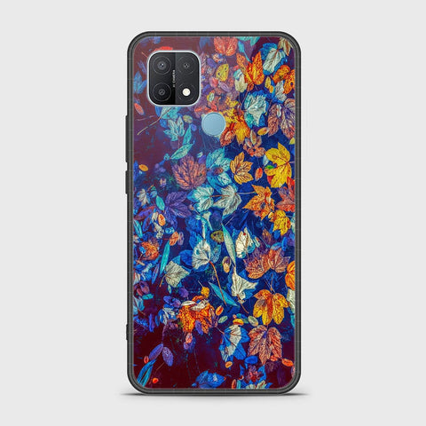 Oppo A35 Cover- Floral Series 2 - HQ Ultra Shine Premium Infinity Glass Soft Silicon Borders Case