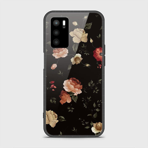 Oppo A16 Cover- Floral Series 2 - HQ Ultra Shine Premium Infinity Glass Soft Silicon Borders Case