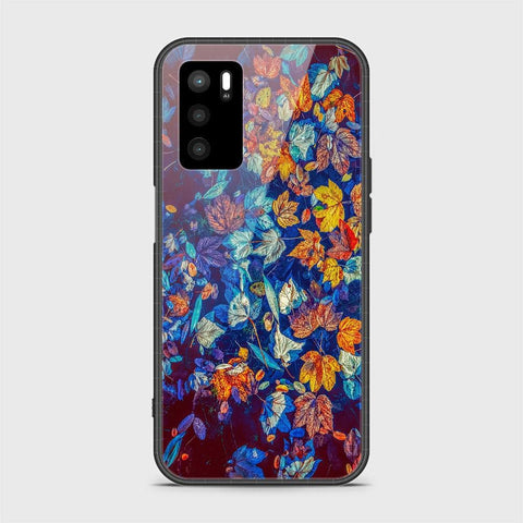 Oppo A16 Cover- Floral Series 2 - HQ Ultra Shine Premium Infinity Glass Soft Silicon Borders Case