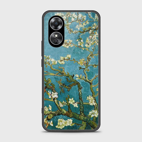 Oppo A17 Cover- Floral Series 2 - HQ Ultra Shine Premium Infinity Glass Soft Silicon Borders Case