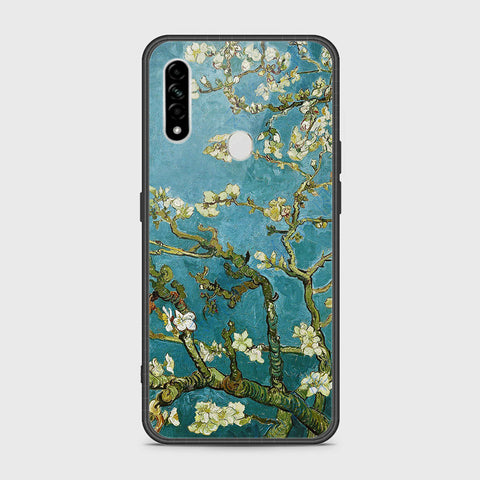 Oppo A8 Cover- Floral Series 2 - HQ Ultra Shine Premium Infinity Glass Soft Silicon Borders Case