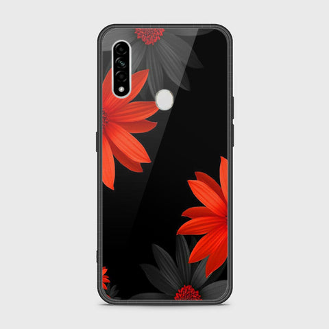 Oppo A8 Cover- Floral Series 2 - HQ Ultra Shine Premium Infinity Glass Soft Silicon Borders Case