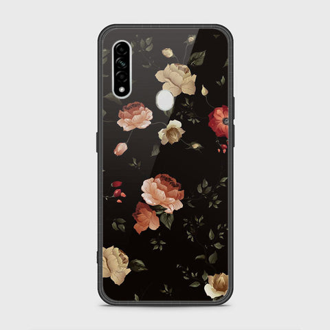 Oppo A8 Cover- Floral Series 2 - HQ Ultra Shine Premium Infinity Glass Soft Silicon Borders Case