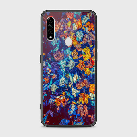 Oppo A8 Cover- Floral Series 2 - HQ Ultra Shine Premium Infinity Glass Soft Silicon Borders Case