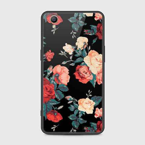 Oppo A37 Cover- Floral Series 2 - HQ Ultra Shine Premium Infinity Glass Soft Silicon Borders Case