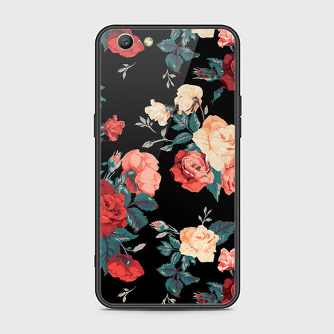 Oppo A57 Cover- Floral Series 2 - HQ Ultra Shine Premium Infinity Glass Soft Silicon Borders Case