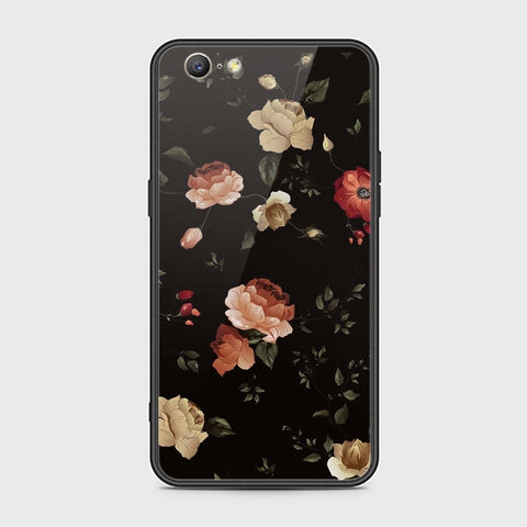 Oppo A57 Cover- Floral Series 2 - HQ Ultra Shine Premium Infinity Glass Soft Silicon Borders Case