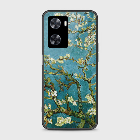 Oppo A77s Cover- Floral Series 2 - HQ Ultra Shine Premium Infinity Glass Soft Silicon Borders Case