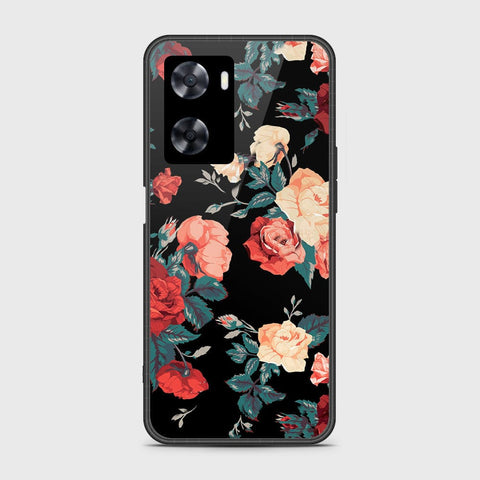 Oppo A57s Cover- Floral Series 2 - HQ Ultra Shine Premium Infinity Glass Soft Silicon Borders Case
