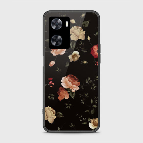 Oppo A57s Cover- Floral Series 2 - HQ Ultra Shine Premium Infinity Glass Soft Silicon Borders Case