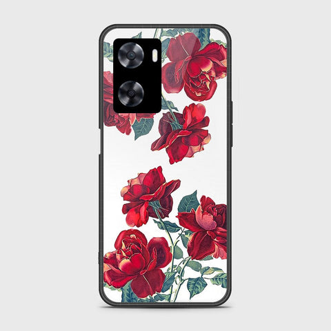 Oppo A57s Cover- Floral Series 2 - HQ Ultra Shine Premium Infinity Glass Soft Silicon Borders Case