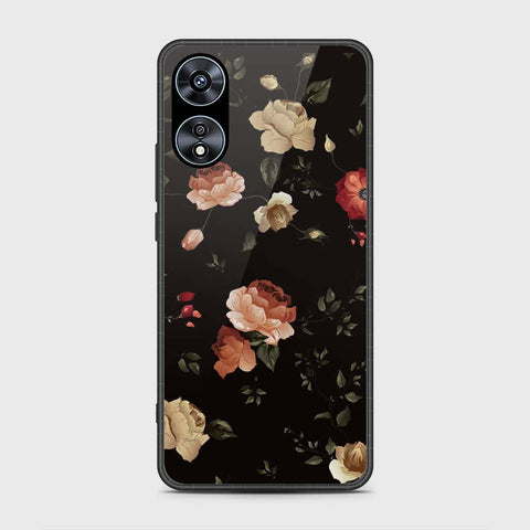 Oppo A58 4G Cover- Floral Series 2 - HQ Ultra Shine Premium Infinity Glass Soft Silicon Borders Case