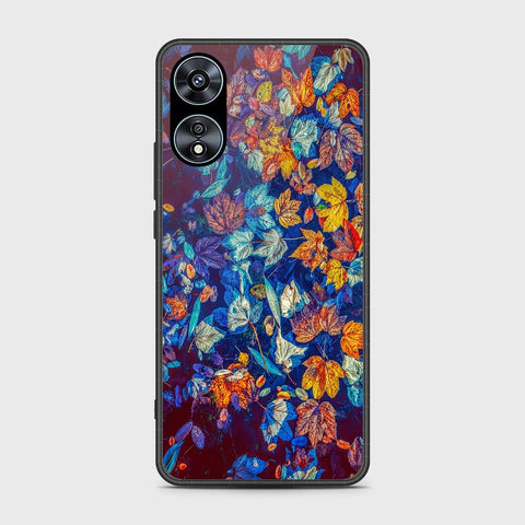 Oppo A58 4G Cover- Floral Series 2 - HQ Ultra Shine Premium Infinity Glass Soft Silicon Borders Case