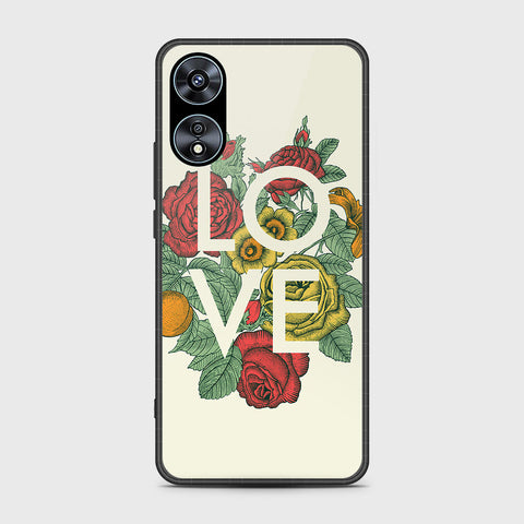 Oppo A78 4G Cover- Floral Series 2 - HQ Ultra Shine Premium Infinity Glass Soft Silicon Borders Case