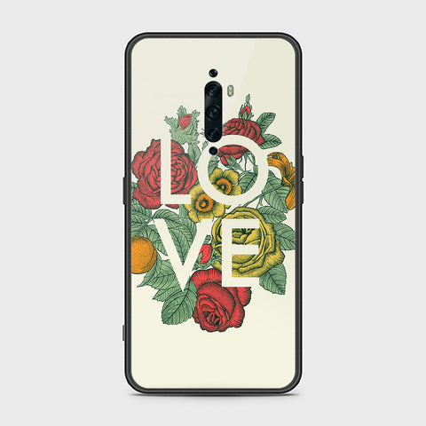 Oppo Reno 2F Cover- Floral Series 2 - HQ Ultra Shine Premium Infinity Glass Soft Silicon Borders Case