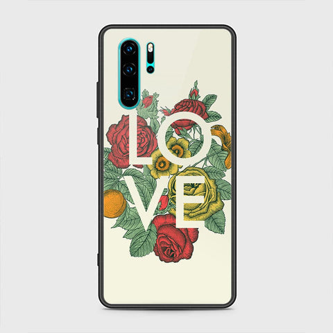 Huawei P30 Pro Cover - Floral Series 2 - HQ Ultra Shine Premium Infinity Glass Soft Silicon Borders Case