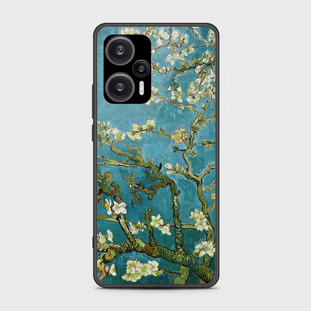 Xiaomi Poco F5  Cover- Floral Series 2 - HQ Ultra Shine Premium Infinity Glass Soft Silicon Borders Case