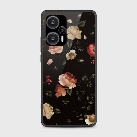 Xiaomi Poco F5  Cover- Floral Series 2 - HQ Ultra Shine Premium Infinity Glass Soft Silicon Borders Case