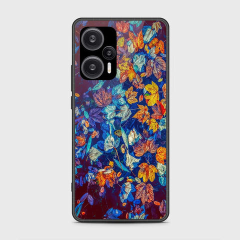 Xiaomi Poco F5  Cover- Floral Series 2 - HQ Ultra Shine Premium Infinity Glass Soft Silicon Borders Case