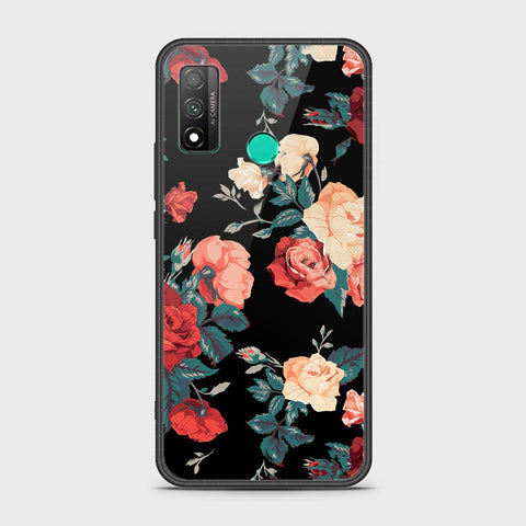 Huawei P smart 2020 Cover - Floral Series 2 - HQ Ultra Shine Premium Infinity Glass Soft Silicon Borders Case