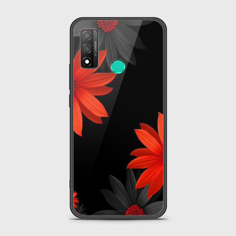 Huawei P smart 2020 Cover - Floral Series 2 - HQ Ultra Shine Premium Infinity Glass Soft Silicon Borders Case