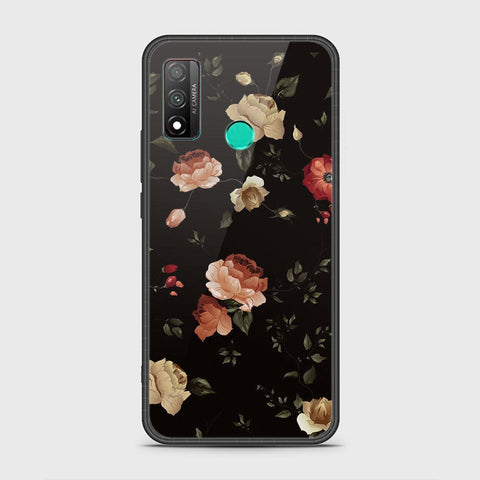 Huawei P smart 2020 Cover - Floral Series 2 - HQ Ultra Shine Premium Infinity Glass Soft Silicon Borders Case